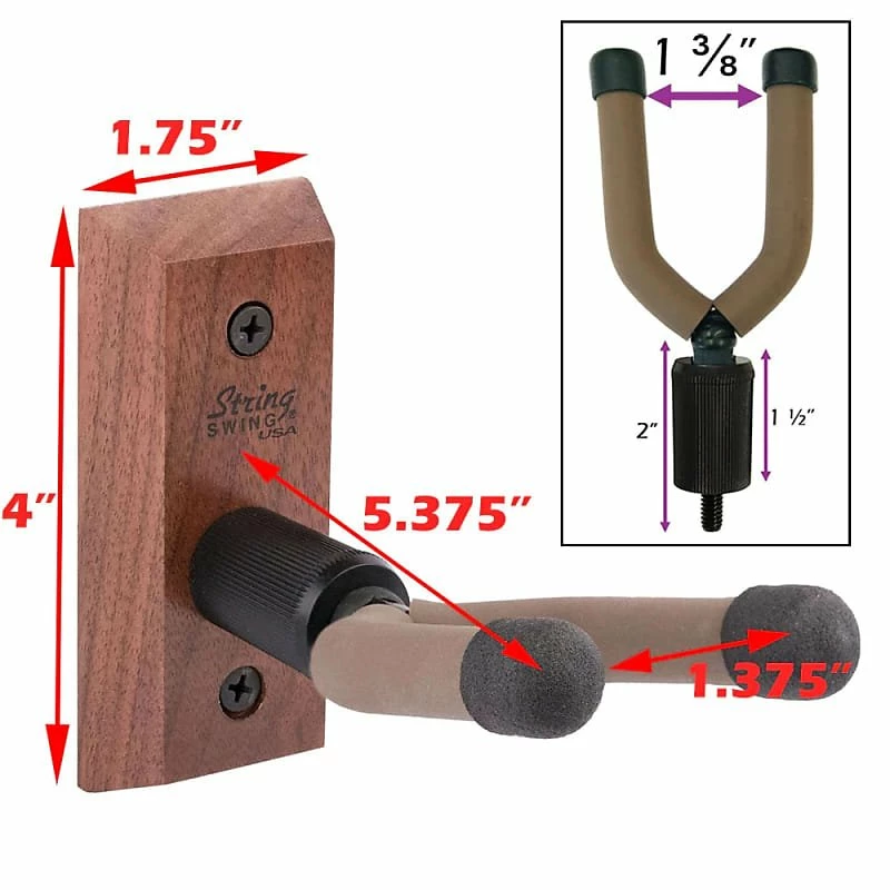 Empire Guitars String Swing Wall Mount Banjo Hanger-oak CC01B 2 Empire Guitars String Swing Wall Mount Banjo Hanger-oak CC01B