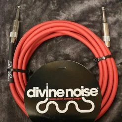 Empire Guitars Accessories Divine Noise 25ft Instrument Cable ST-ST (Straight-Straight) Red *Free Shipping In The USA*
