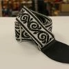 Empire Guitars Souldier Scroll Black Guitar Strap With Black Leather Ends *Free Shipping In The USA*