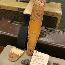 Empire Guitars Cheesecake Leather Mandala & Turqoise Guitar Strap