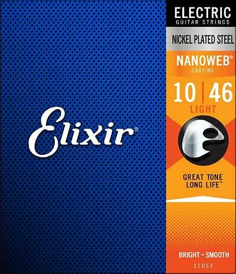 Empire Guitars Elixir 12052 Nanoweb Nickel Plated Steel Electric Guitar Strings - Light (10-46) 1 Empire Guitars Elixir 12052 Nanoweb Nickel Plated Steel Electric Guitar Strings - Light (10-46)