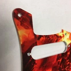 Empire Guitars Greasy Groove Stratocaster Pickguard & Backplate Fire Ember