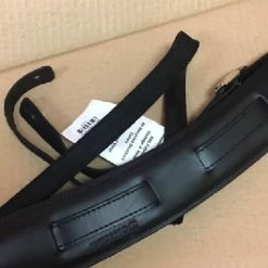 Empire Guitars Souldier Plain Saddle Strap - Black Leather Strap With Black Pad *Free Shipping In The USA*