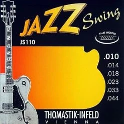 Empire Guitars Thomastik-Infeld JS110 Jazz Swing Flatwound Electric Guitar Strings - Extra Light (.10 - .44)