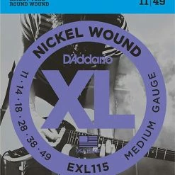Empire Guitars D'Addario EXL115 Nickel Wound Electric Guitar Strings Medium/Blues-Jazz Rock 11-49