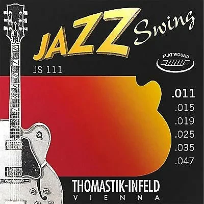 Empire Guitars Thomastik-Infeld JS111 Jazz Swing Nickel Flat-Wound Guitar Strings - Light (.11 - .47) 1 Empire Guitars Thomastik-Infeld JS111 Jazz Swing Nickel Flat-Wound Guitar Strings - Light (.11 - .47)