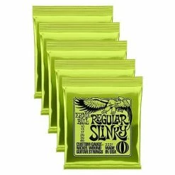 Empire Guitars Ernie Ball 2221 Regular Slinky Electric Guitar Strings, .010 - .046-- 5 Packs *Free Shipping In The US*