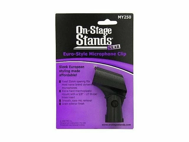 Empire Guitars On-Stage MY250 Euro-Style Plasic Mic Clip Accessories 1 Empire Guitars On-Stage MY250 Euro-Style Plasic Mic Clip Accessories