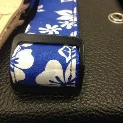 Empire Guitars Accessories Sherrin's Threads Blue Hibiscus 1.5" Ukulele Strap *Free Shipping In The USA*