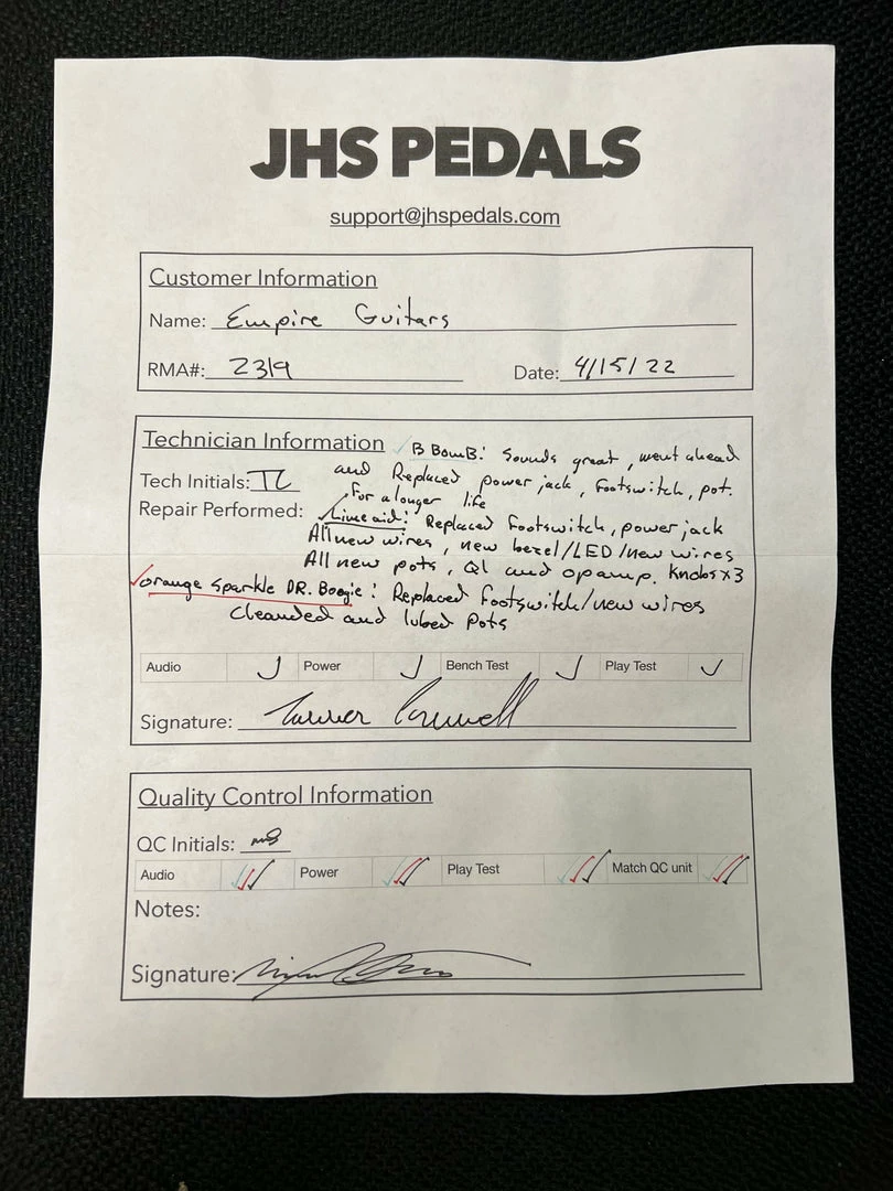 2011 JHS Pedals Lime Aid Used Effects 5 2011 JHS Pedals Lime Aid Used Effects