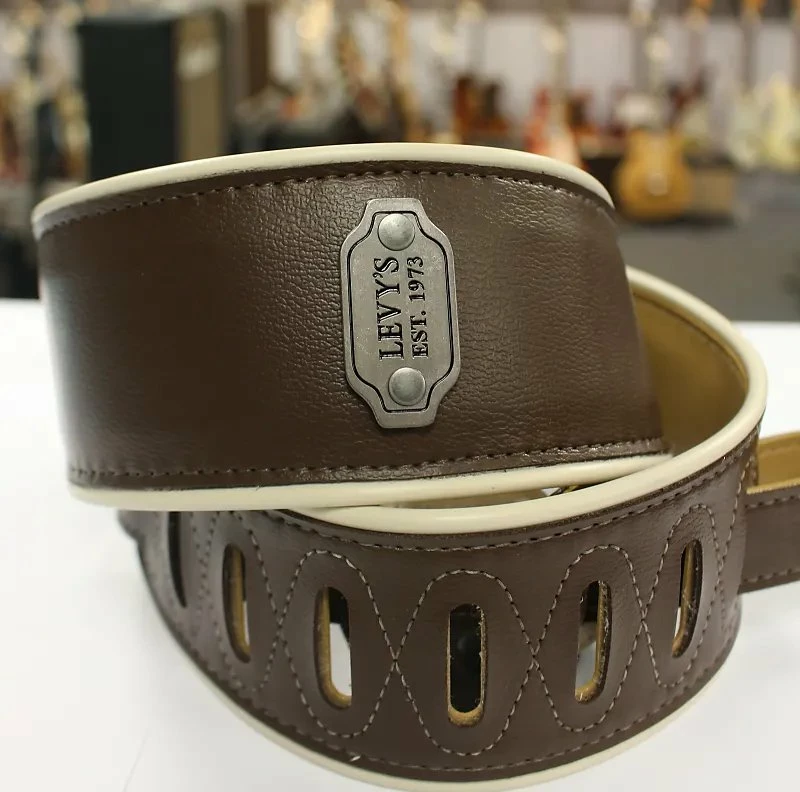 Empire Guitars Levy's Reversible Brown Vinyl Guitar Strap M26VCP-BRN-MUS *Free Shipping In The USA* 2 Empire Guitars Levy's Reversible Brown Vinyl Guitar Strap M26VCP-BRN-MUS *Free Shipping In The USA*