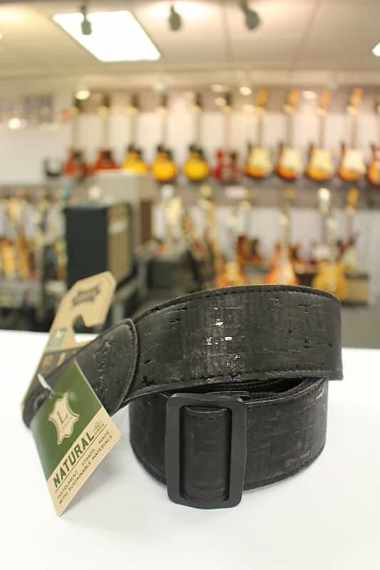 Empire Guitars Levy's Solid Black Cork Black Vegan Guitar Strap MX8-BLK *Free Shipping In The USA* Accessories 2 Empire Guitars Levy's Solid Black Cork Black Vegan Guitar Strap MX8-BLK *Free Shipping In The USA* Accessories