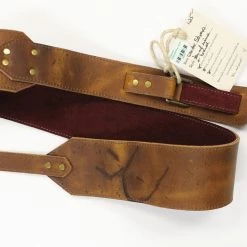 Accessories Awlgoods Handcrafted Leather Guitar Strap Tan/Wine With Brand