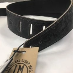 Empire Guitars Accessories LM Products LS-2304T BK Black Western Tooled Guitar Strap *Free Shipping In The USA*