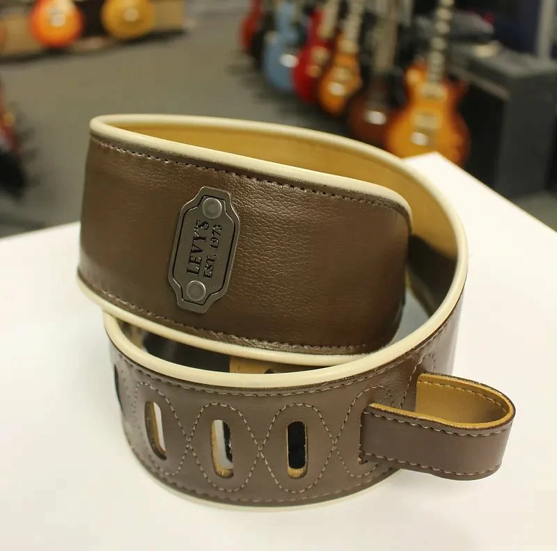 Empire Guitars Levy's Reversible Brown Vinyl Guitar Strap M26VCP-BRN-MUS *Free Shipping In The USA* 1 Empire Guitars Levy's Reversible Brown Vinyl Guitar Strap M26VCP-BRN-MUS *Free Shipping In The USA*
