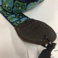 Souldier Guitar Strap Owls Navy W/ Brown Leather Ends *Free Shipping In The USA*