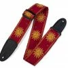 Empire Guitars Levy's MPJG-SUN-RED 2" Sun Print Red Guitar Strap *Free Shipping In The USA*