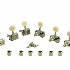 Empire Guitars Kluson Deluxe KD-3-NP 3 Per Side With White Buttons *Free Shipping In The USA* Guitar Parts