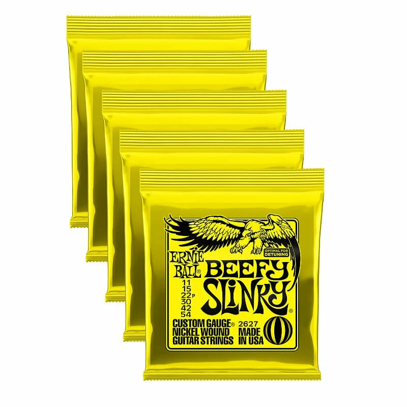 Empire Guitars Accessories Ernie Ball 2627 Beefy Slinky Nickel Drop Tuning Electric Guitar Strings 11-54 5-Pack * Free Shipping 1 Empire Guitars Accessories Ernie Ball 2627 Beefy Slinky Nickel Drop Tuning Electric Guitar Strings 11-54 5-Pack * Free Shipping