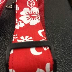 Empire Guitars Sherrin's Threads Red Hibiscus 1.5" Ukulele Strap *Free Shipping In The USA* Ukulele Accessories