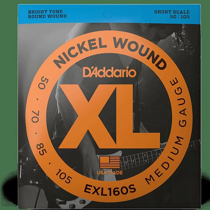 Empire Guitars Accessories D'Addario EXL160S Nickel Wound Short Scale Bass Guitar Strings, Medium Gauge 1 Empire Guitars Accessories D'Addario EXL160S Nickel Wound Short Scale Bass Guitar Strings, Medium Gauge