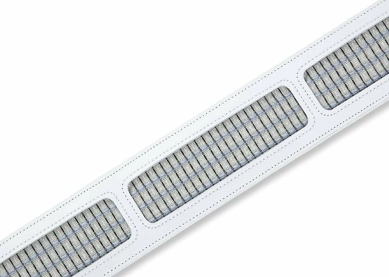 Empire Guitars Levy's MCG26A 2.5" White & Blue Leather Guitar Strap *Free Shipping In The USA* 4 Empire Guitars Levy's MCG26A 2.5" White & Blue Leather Guitar Strap *Free Shipping In The USA*