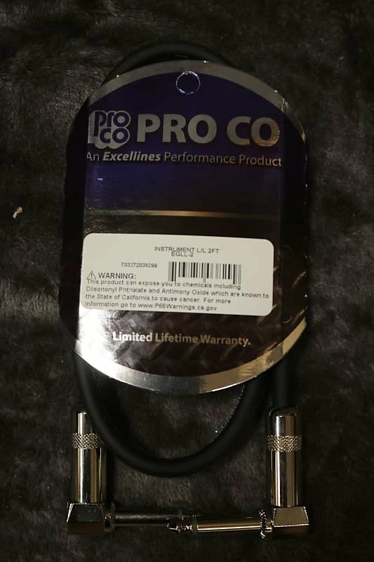 Empire Guitars Pro Co Instrument Cable L/L 2 FT EGLL-2 *Free Shipping In The US* Accessories 1 Empire Guitars Pro Co Instrument Cable L/L 2 FT EGLL-2 *Free Shipping In The US* Accessories