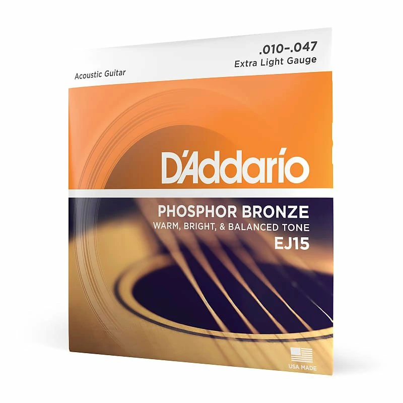 Empire Guitars Accessories D'Addario EJ15 Phosphor Bronze Acoustic Guitar Strings, Extra Light Gauge 2 Empire Guitars Accessories D'Addario EJ15 Phosphor Bronze Acoustic Guitar Strings, Extra Light Gauge