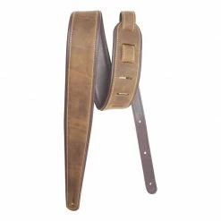 LM Products PM-12 BR Premier Leather Brown Oil Tan Guitar Strap *Free Shipping In The USA*