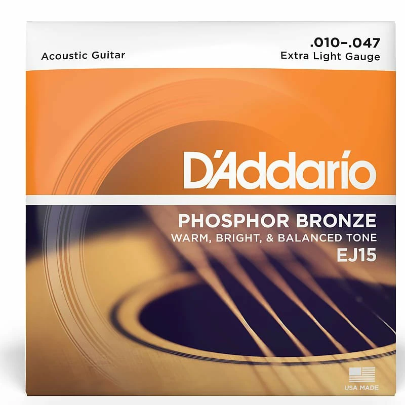 Empire Guitars Accessories D'Addario EJ15 Phosphor Bronze Acoustic Guitar Strings, Extra Light Gauge 1 Empire Guitars Accessories D'Addario EJ15 Phosphor Bronze Acoustic Guitar Strings, Extra Light Gauge