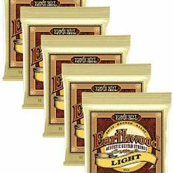 Ernie Ball 2004 Earthwood Light 80/20 Acoustic Guitar Strings, .011 - .052 *5 Packs* *Free Shipping*