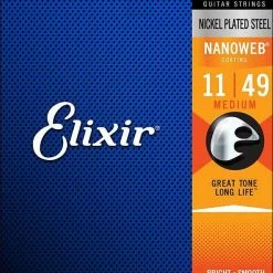 Empire Guitars Elixir 12102 Nanoweb Nickel Plated Steel Electric Guitar Strings - Medium (11-49) Accessories