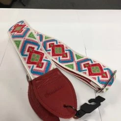 Empire Guitars Accessories Souldier Diamante Red Guitar Strap With Red Leather Ends *Free Shipping In The USA*