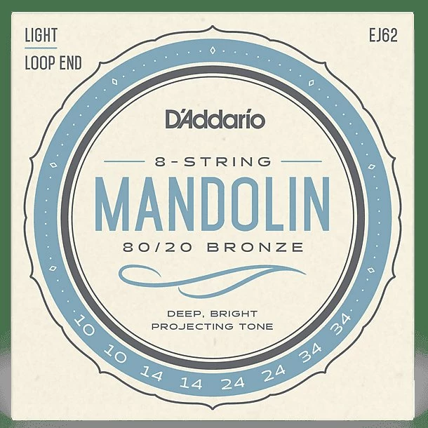 Empire Guitars Accessories D'Addario EJ62 80/20 Bronze Mandolin Strings Light 10-34 Standard 1 Empire Guitars Accessories D'Addario EJ62 80/20 Bronze Mandolin Strings Light 10-34 Standard