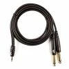 Empire Guitars D'Addario Custom Series 1/8" Stereo Plug To Dual 1/4" Plugs Audio Cable (6') PW-MPTS-06 Accessories