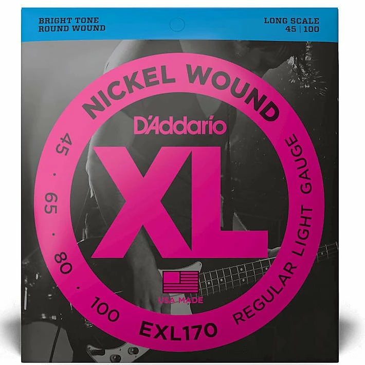 Empire Guitars D'Addario EXL170 Nickel Wound Long Scale Bass Guitar Strings, Light Gauge Accessories 1 Empire Guitars D'Addario EXL170 Nickel Wound Long Scale Bass Guitar Strings, Light Gauge Accessories